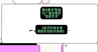 第4节：【替代方案】矿物油与广谱杀菌剂的&ldquo;混搭艺术&rdquo;，课程：《经济作物冬季清园&middot;实战防坑指南》#识农AI