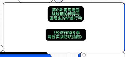 第6节：【葡萄清园】绒球期的博弈与画眉虫的&ldquo;斩首行动&rdquo;，课程：《经济作物冬季清园&middot;实战防坑指南》#识农AI