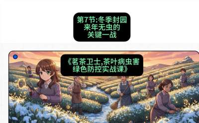 第07节：冬季封园&mdash;&mdash;来年无虫的关键一战，课程：《茗茶卫士&mdash;&mdash;茶叶病虫害绿色防控实战课》#识农AI