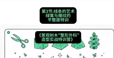 第03节：线条的艺术&mdash;&mdash;绿篱与模纹的平整度特训，课程：《景观树木&ldquo;整形外科&rdquo;造型实战特训营》#识农AI